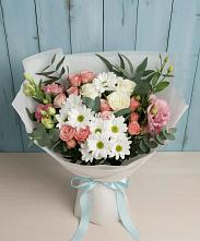 Букет цветов из:  Розы, Лизиантусы и Хризантемы в Шацке