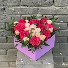 Цветочная композиция из Розы в коробке в Шацке