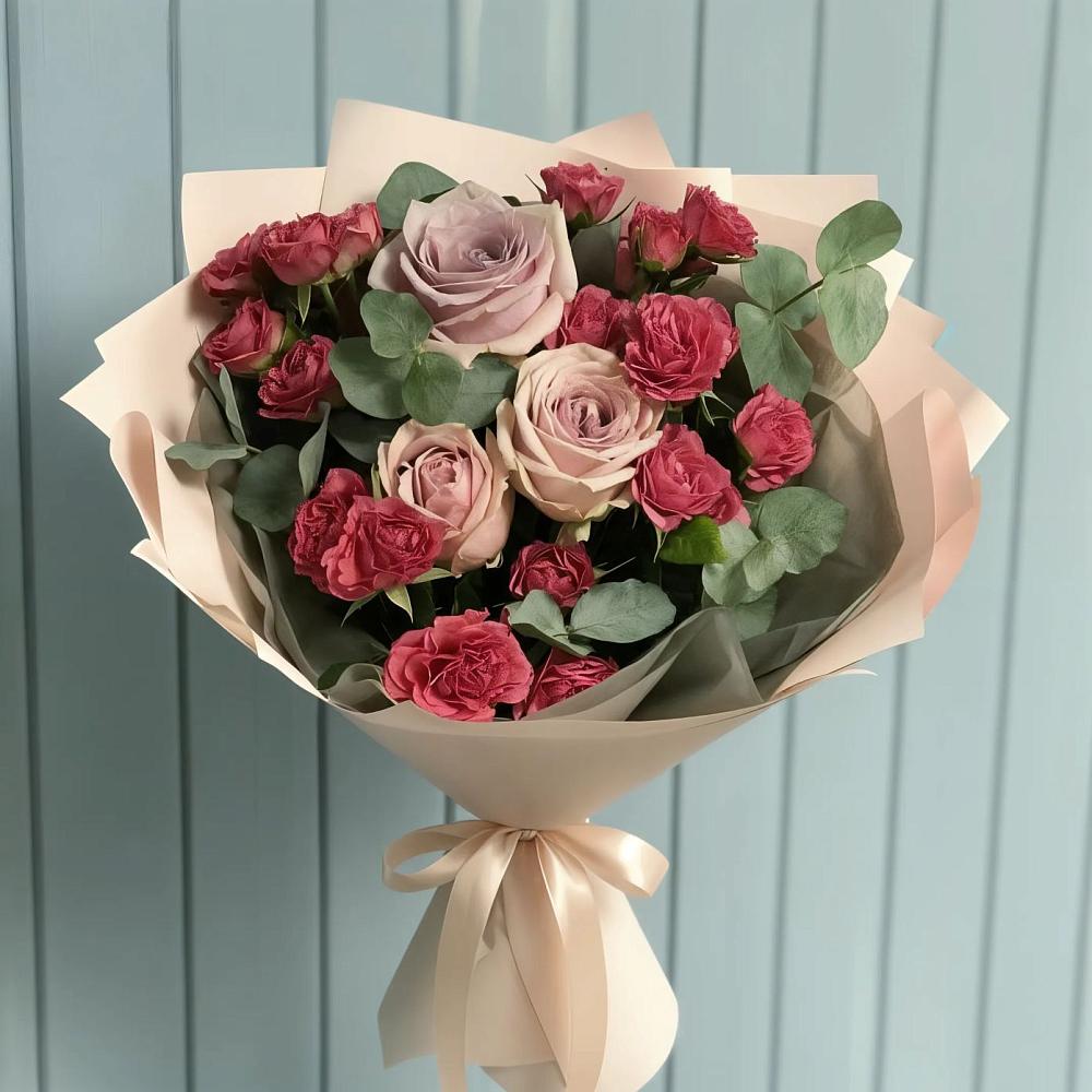 Букет цветов из: Гвоздики и Розы в Шацке