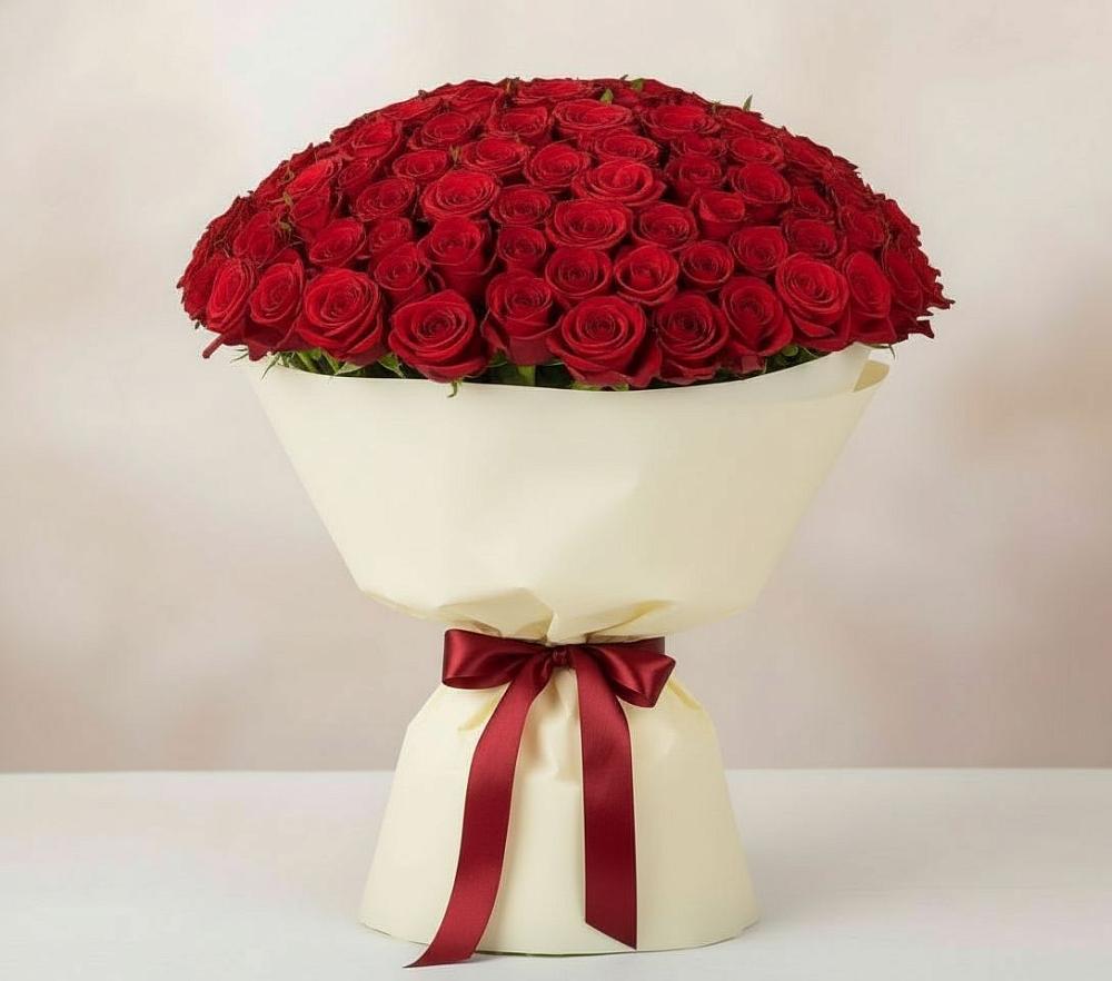 Букет 101 Красная роза Милано в Шацке