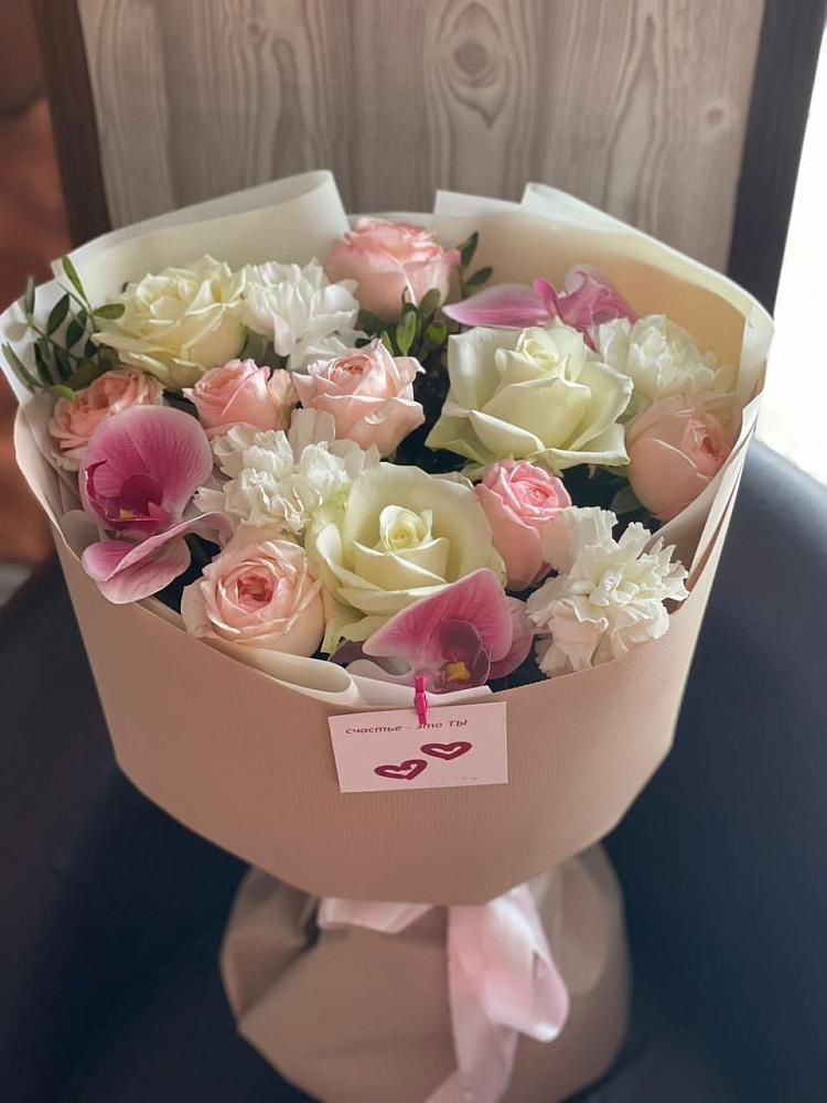 Букет цветов из: Орхидеи, Розы и Гвоздики в Шацке