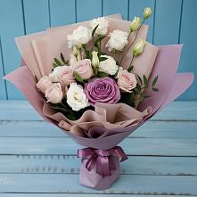 Букет цветов из:  Розы и Лизиантусы #REPLACE_PRED# Шацке