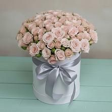 Цветочная композиция из Розы в шляпной коробке #REPLACE_PRED# Шацке