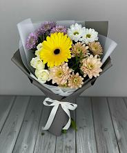 Букет цветов из:  Розы, Герберы и Хризантемы в Шацке