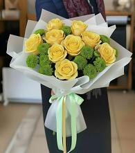 Букет цветов из:  Хризантемы и Розы в Шацке