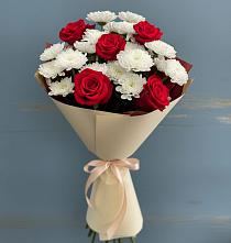 Букет цветов из:  Розы и Хризантемы в Шацке