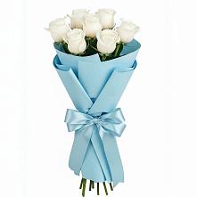 Букет 7 белых роз Проуд в Шацке