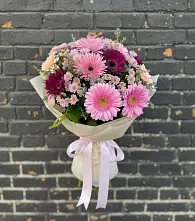 Букет цветов из:  Герберы и Хризантемы в Шацке