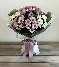 Букет цветов из:  Хризантемы и Розы в Шацке