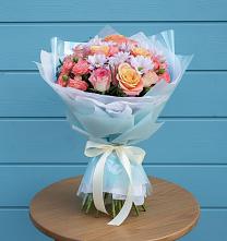 Букет цветов из:  Хризантемы и Розы в Шацке